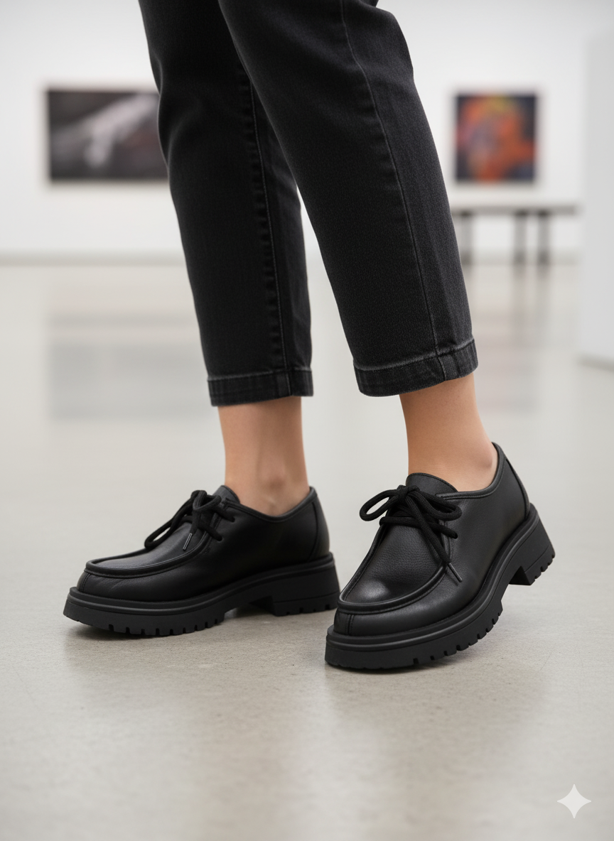 Hakiki Deri Loafer Kadın Ayakkabısı 25KBLB5547