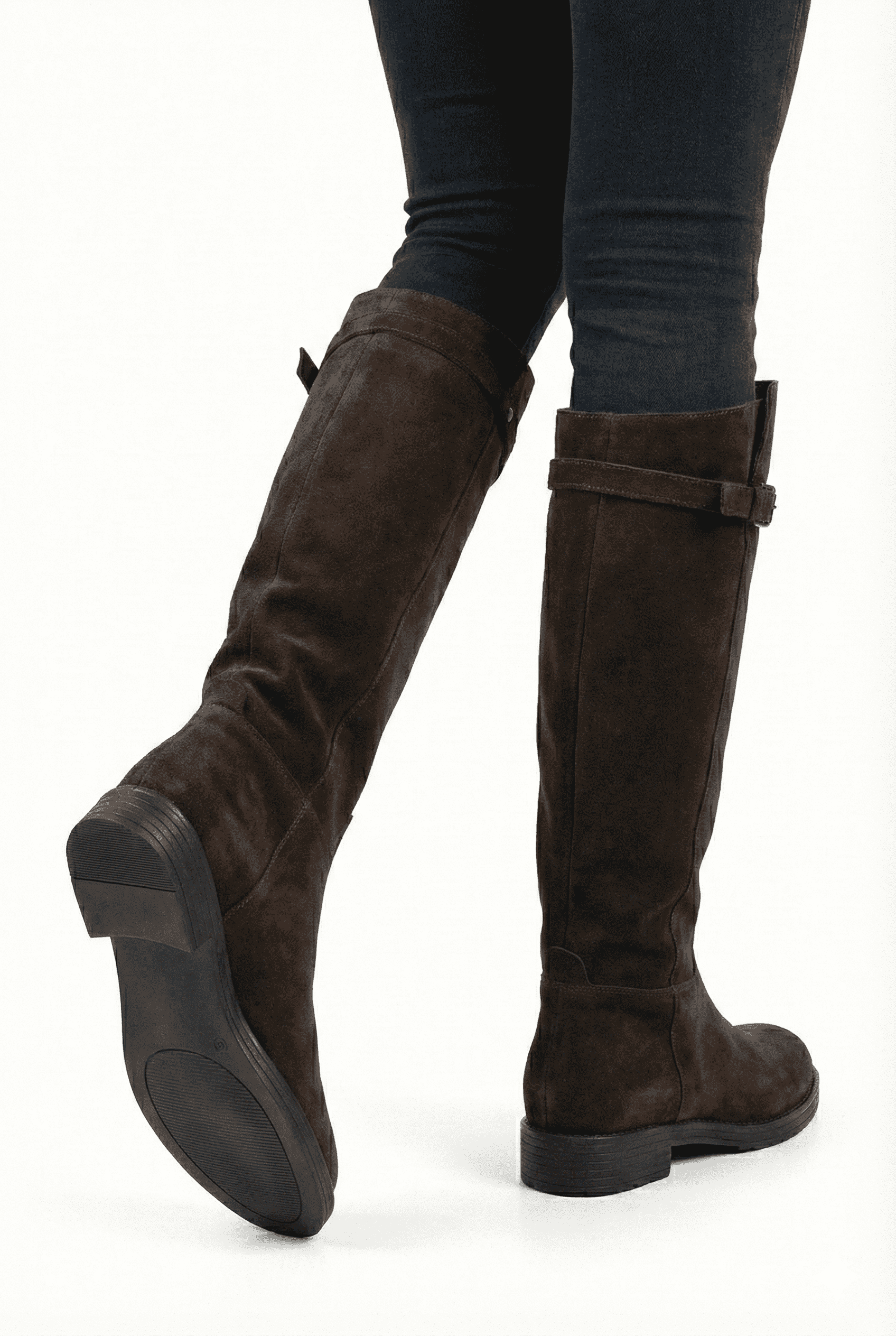 Anora Hakiki Deri Kadın Çizme 25IZLFK301 Acı Kahve Süet