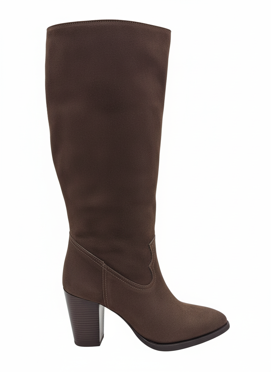 Hakiki Deri Kadın Çizme - Kalın Topuk 25HSY1976