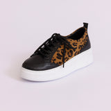 Hakiki Deri Kadın Sneaker Ayakkabı -Leopar-25PST9078