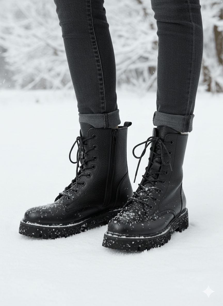 Hakiki Deri Postal Kadın Bot Siyah-26POSTAL01