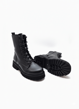 Hakiki Deri Postal Kadın Bot Siyah-26POSTAL01