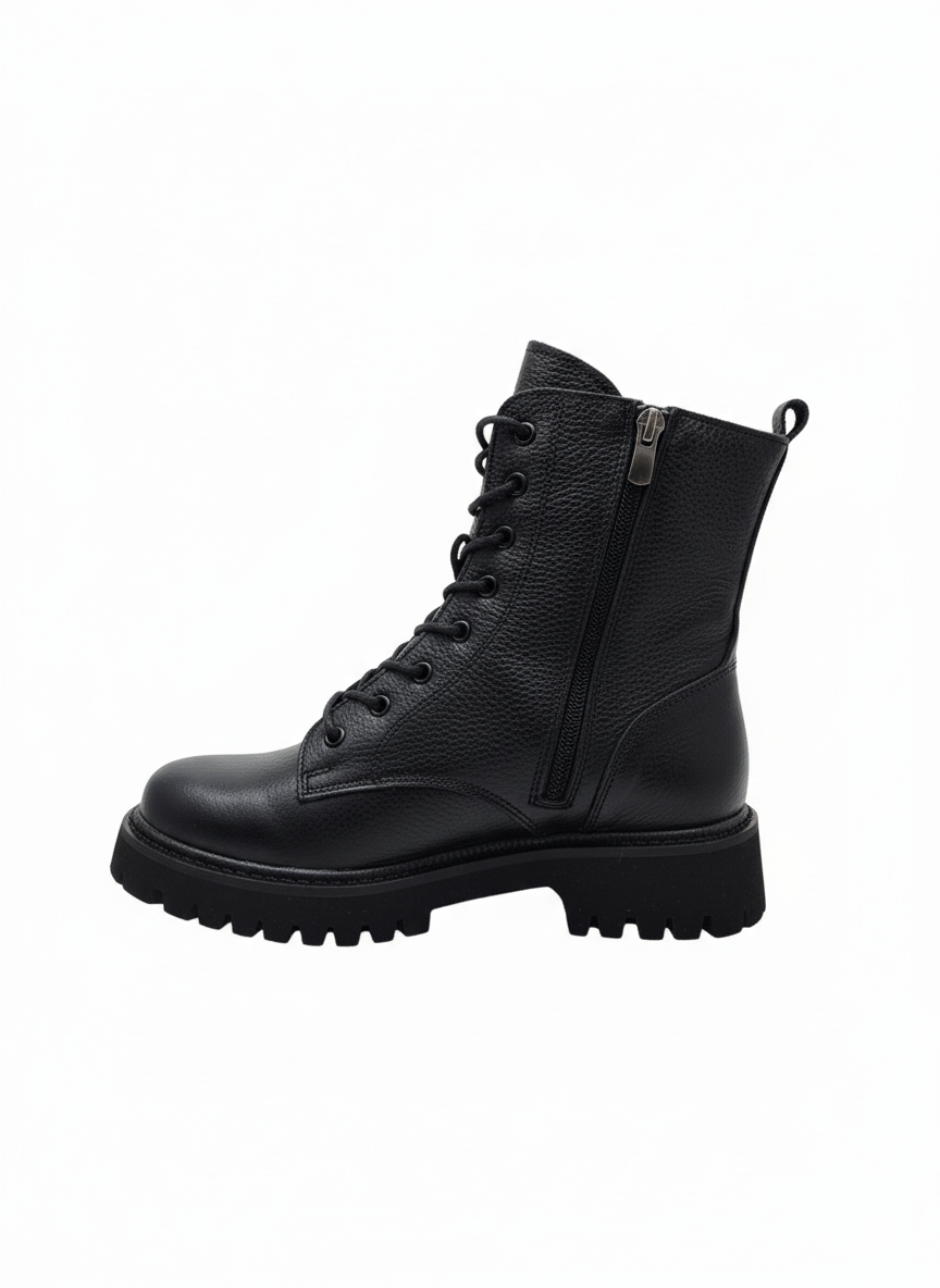 Hakiki Deri Postal Kadın Bot Siyah-26POSTAL01