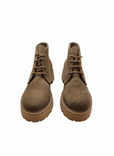 Hakiki Deri Süet Taba Bağcıklı Postal Kadın Bot 26POSTAL02