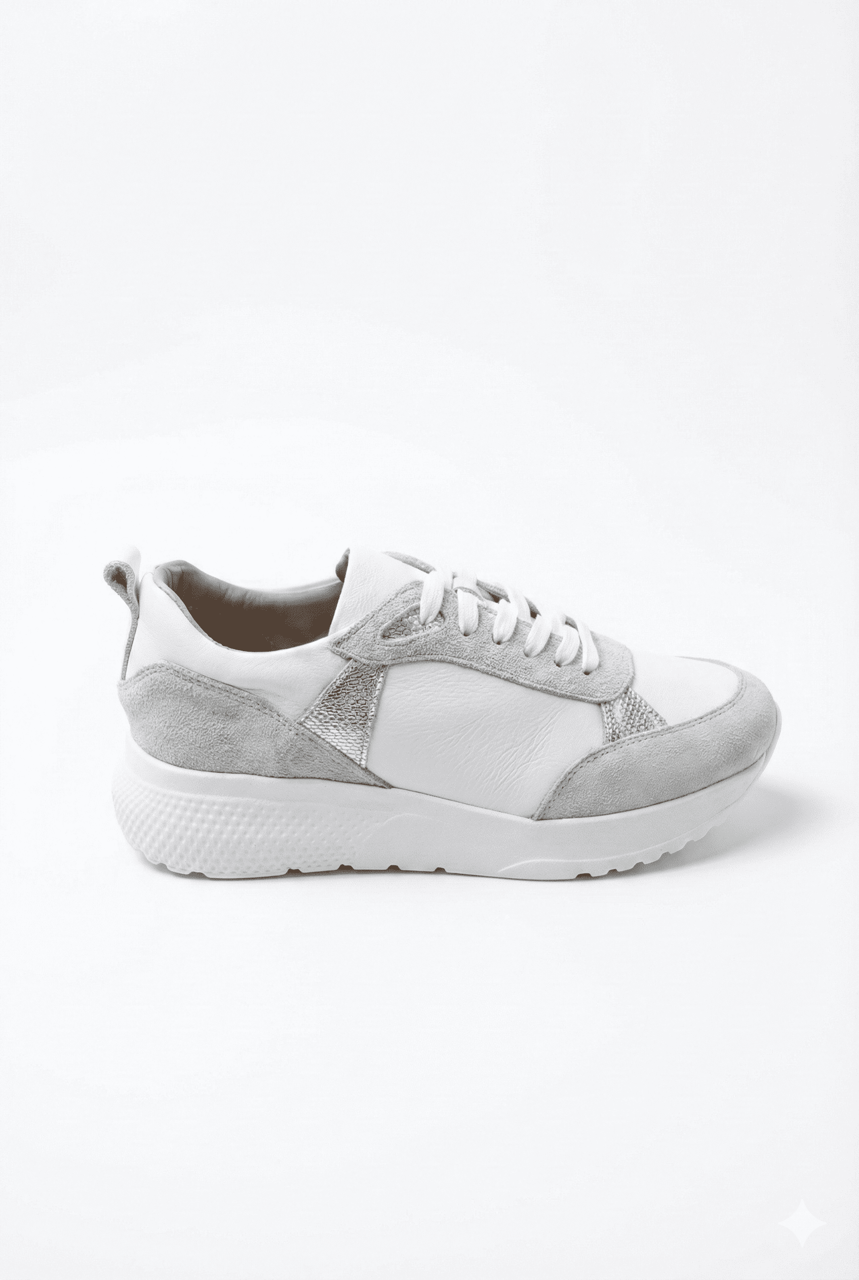 KADIN DERİ SPOR AYAKKABI-25KSRM224-BEYAZ