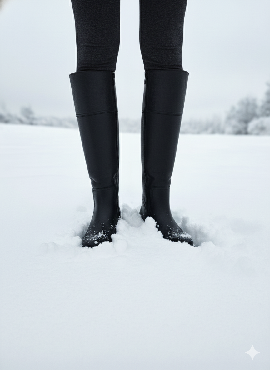 Hakiki Deri Siyah Kadın Çizme - 25ENV1044