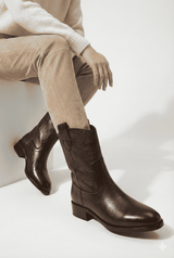 Anora Hakiki Deri Kadın Bot 25IZLFK282 Kahverengi