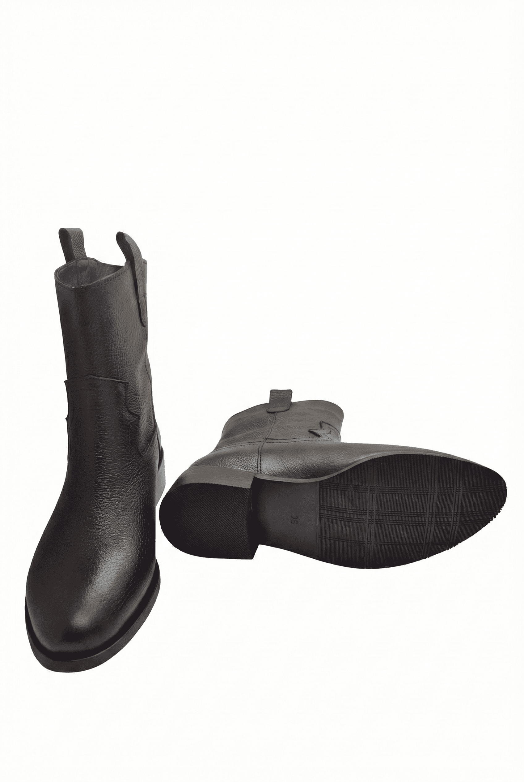 Anora Hakiki Deri Kadın Bot 25IZLFK282 Siyah