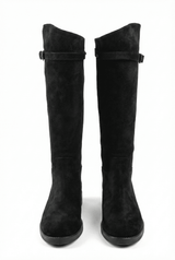 Anora Hakiki Deri Kadın Çizme 25IZLFK301 Siyah Süet