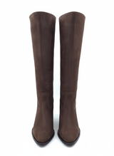 Hakiki Deri Kadın Çizme - Kalın Topuk 25HSY1976