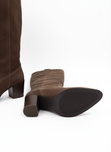 Hakiki Deri Kadın Çizme - Kalın Topuk 25HSY1976