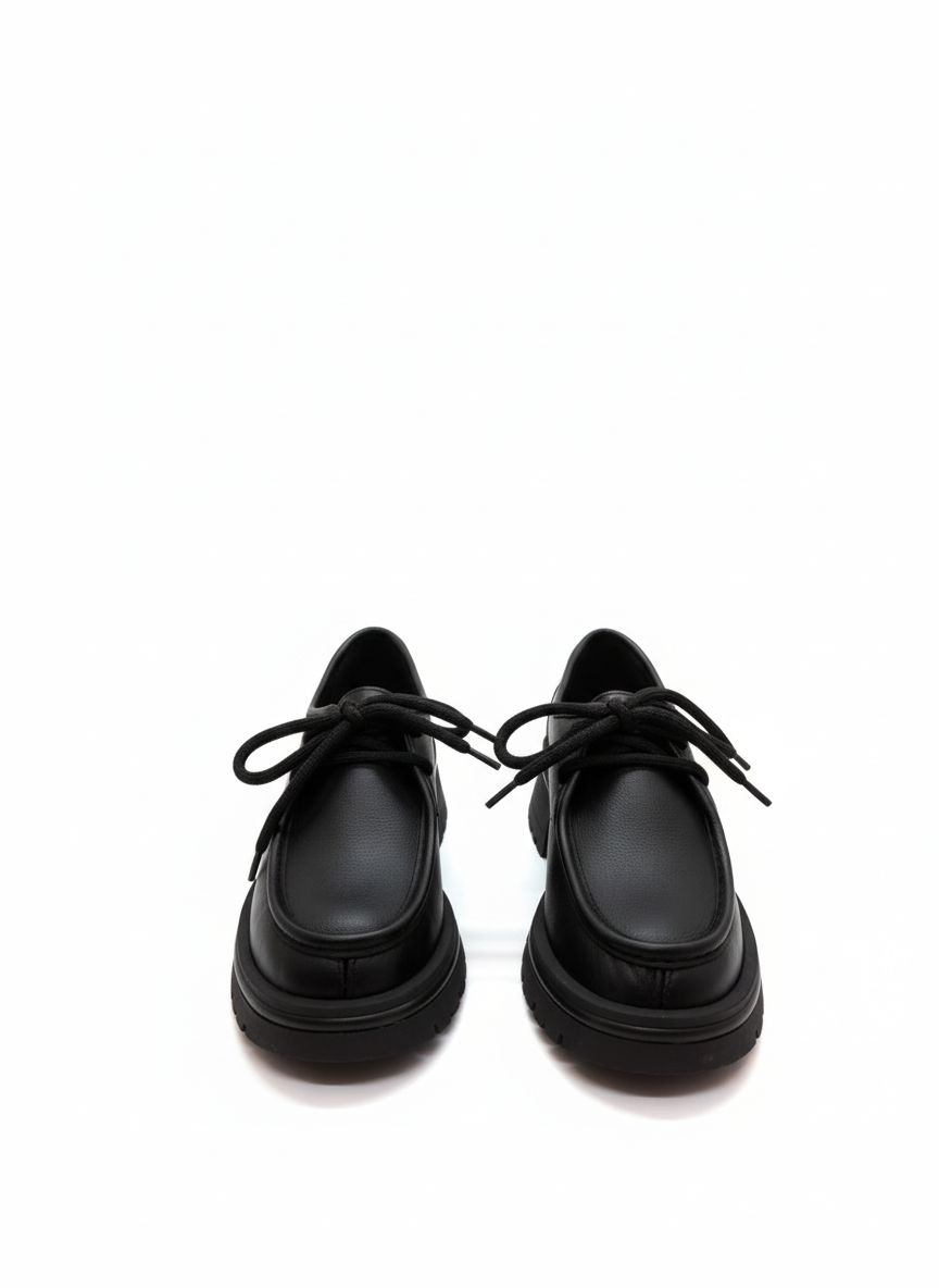 Hakiki Deri Loafer Kadın Ayakkabısı 25KBLB5547 Siyah