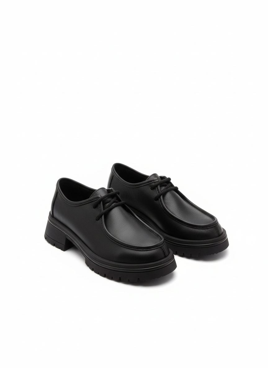 Hakiki Deri Loafer Kadın Ayakkabısı 25KBLB5547 Siyah