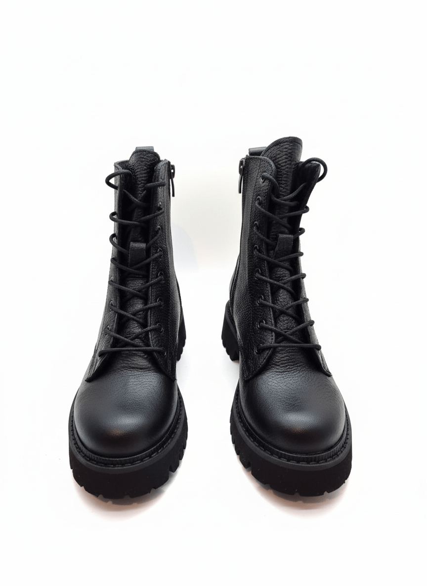 Hakiki Deri Postal Kadın Bot Siyah-26POSTAL01