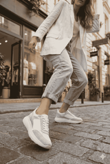 KADIN DERİ SPOR AYAKKABI-25KSRM224-BEYAZ