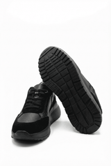 KADIN DERİ SPOR AYAKKABI-25KSRM224-SİYAH